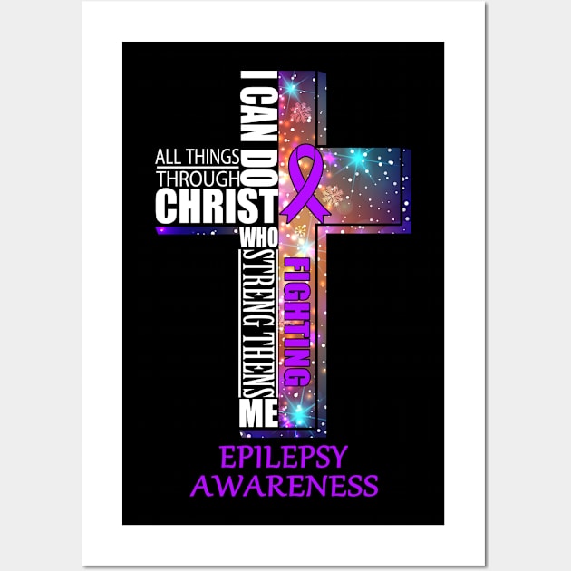 epilepsy Awaneress Support epilepsy Christmas Gifts Wall Art by ThePassion99